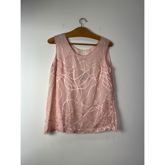 Lili Butler Tops - Lili Butler Silk Sleeveless Sheer Pullover Blouse NWT Size M